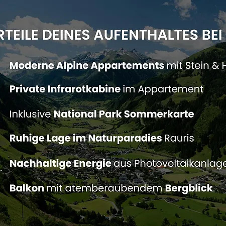 Apartment Alpine Familienapartment Goldquell - Infrarot Kabine, National Park Sommerkarte *